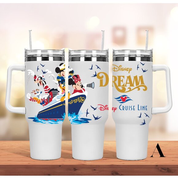 Other - Disney Cruise 40oz Tumbler Cruise Dream.Fantasy.Magic.Wish.Wonder Mickey Fr